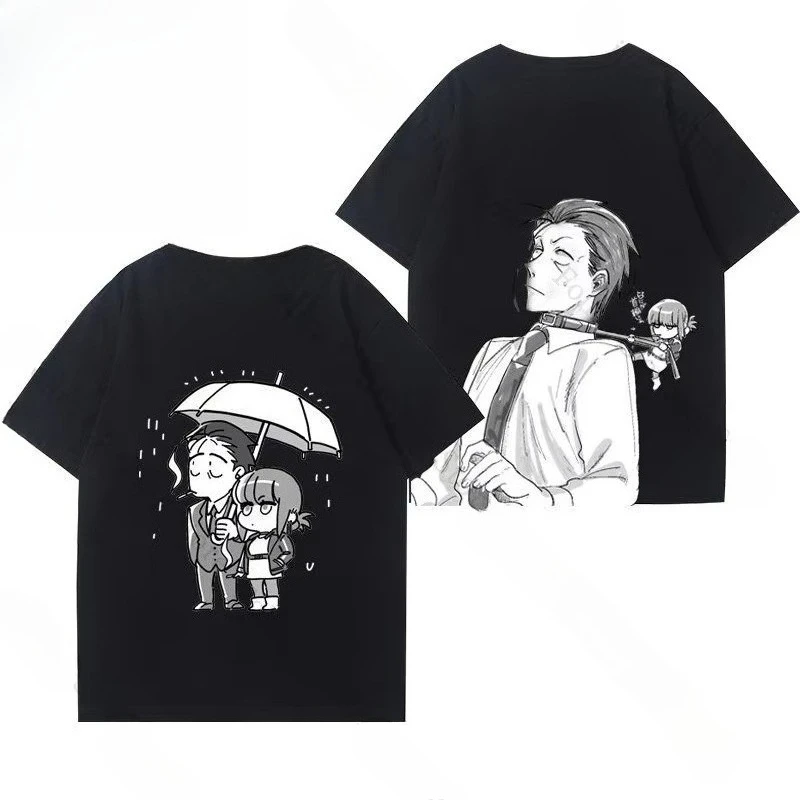 Anime Smoking Behind The Supermarket with You Print T-shirt Summer Tee Daily Clothing Short Sleeve Tops Oversized Casual Tee