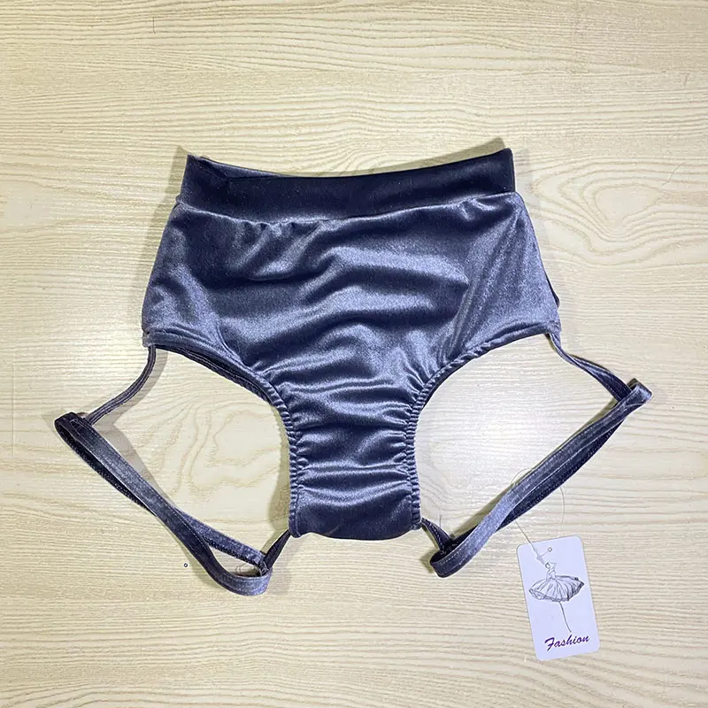 Lady Mini Hollow Out Hot Pants Slim High Waist Velvet Shorts Pole Dance Sexy Rave Night Bar Dancewear Stage Performance Outfits