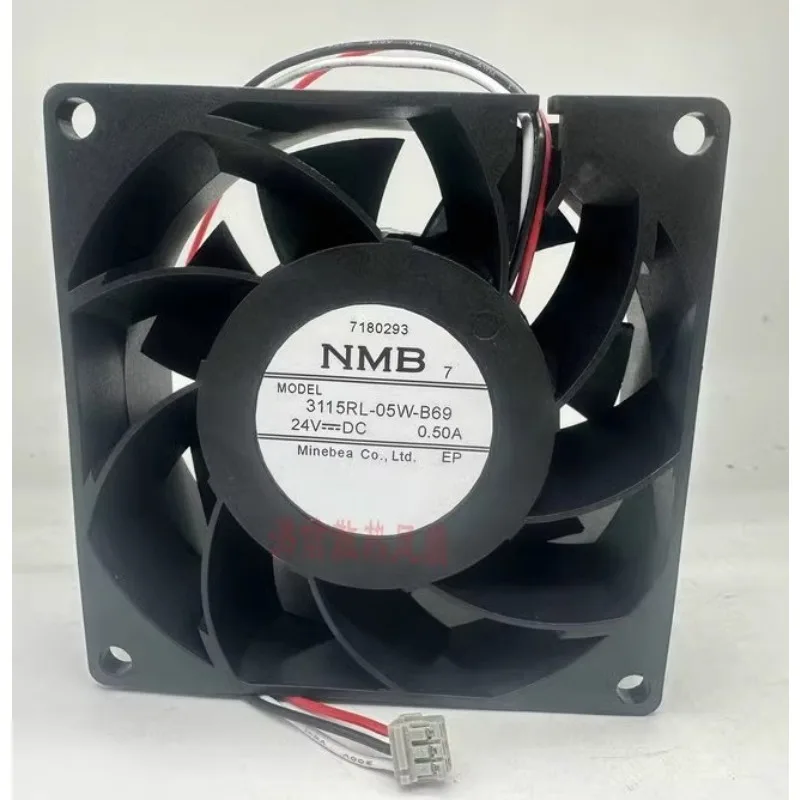Novo ventilador cpu para nmb 3115RL-05W-B69 8038 24v 0,50a 8cm ventilador de refrigeração inversor radiador 80*80*38mm