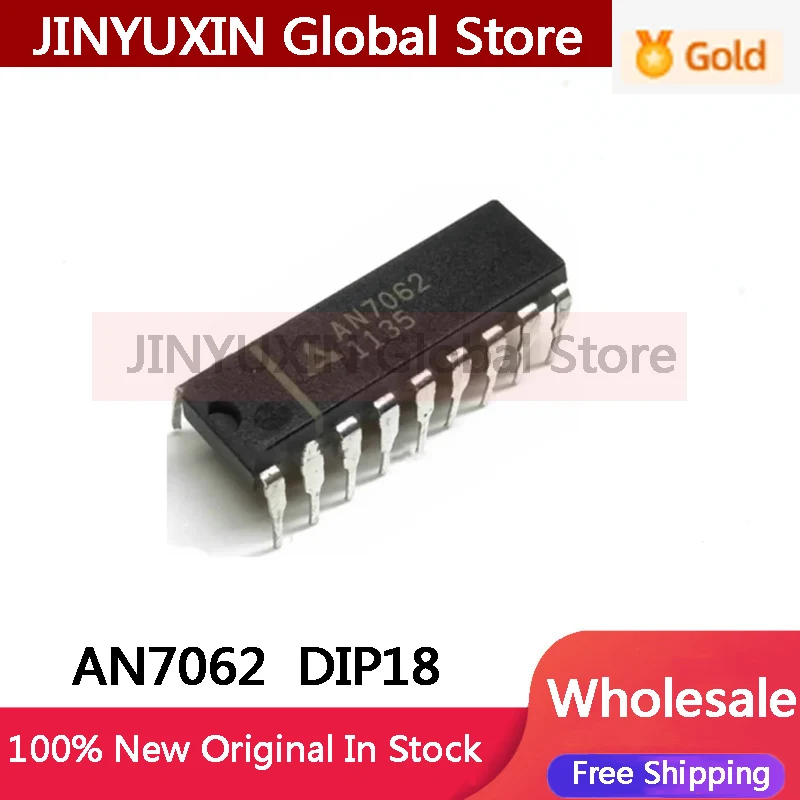 1-10Pieces AN7062 7062 DIP-18 Power Amplifier Chip IC In Stock Wholesale