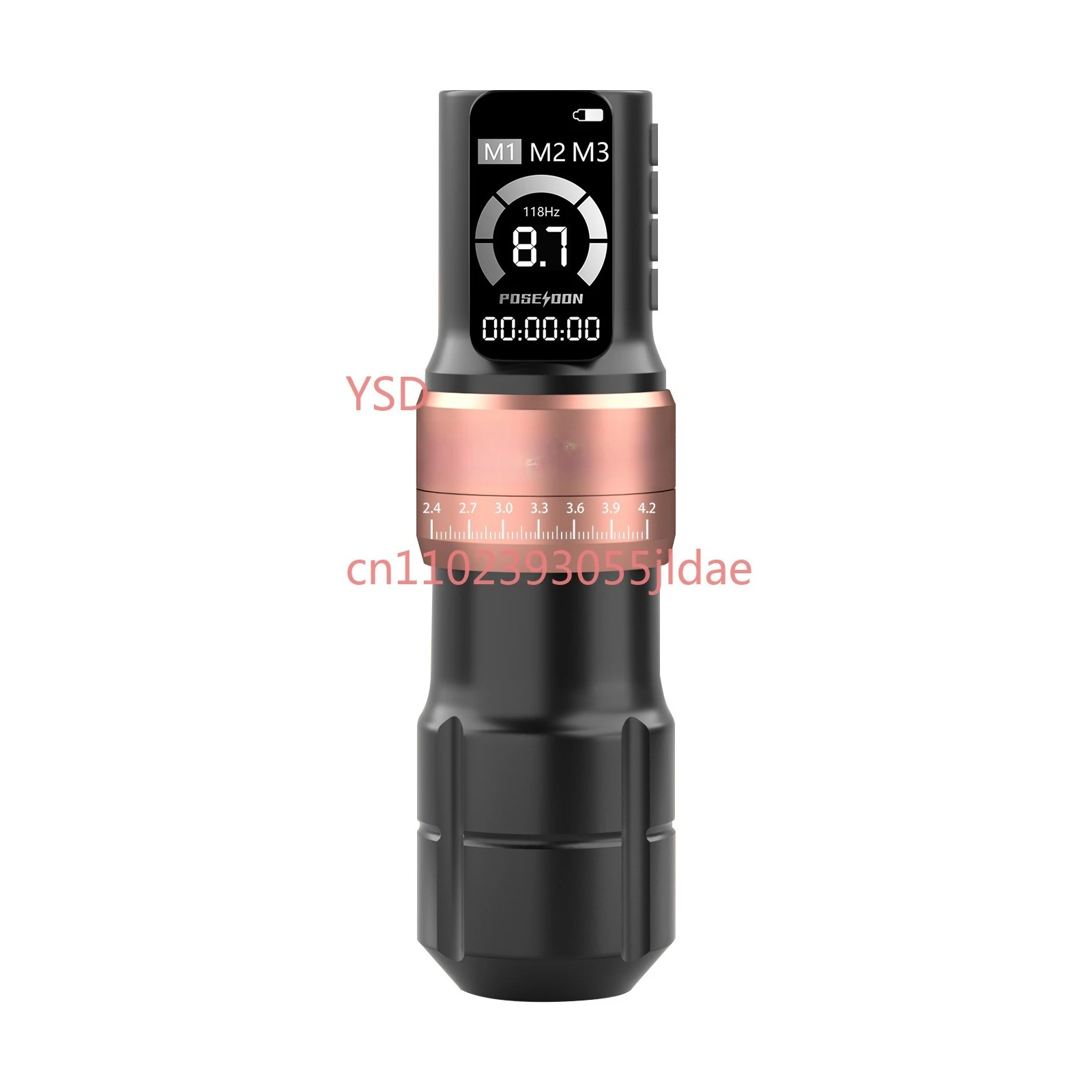 Poseidon adjustable stroke wireless tattoo pen, motor tattoo machine dual battery integrated PSESOON cross-border new model