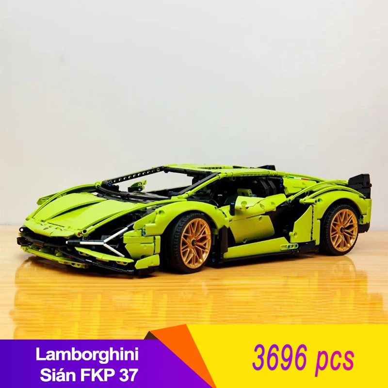 With LED Light 3696PCS MOC Building Blocks Compatible With Moc 42115 Display Brick Models Adult Sports Car ToysBirthday Gifts