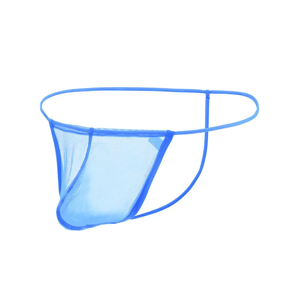 Zonbailon Men's Comfortable Ice Silk Thongs Mesh G-Strings Thongs  Jockstrap Underwear