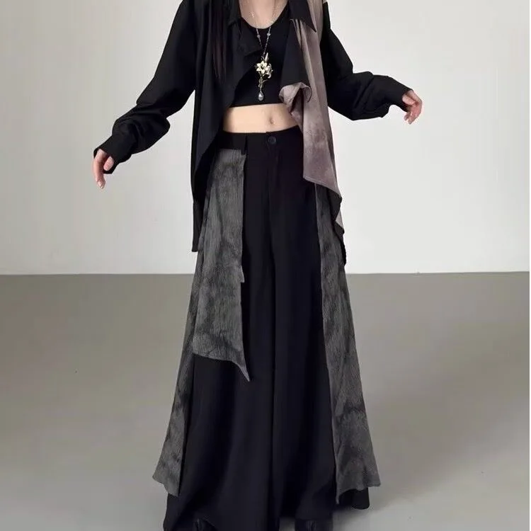 Pantaloni a gamba larga Pantaloni Donna Donna Autunno Pantaloni sportivi minimalisti Young Urban Su misura Semplice Altgoth Classico Dettaglio in poliestere