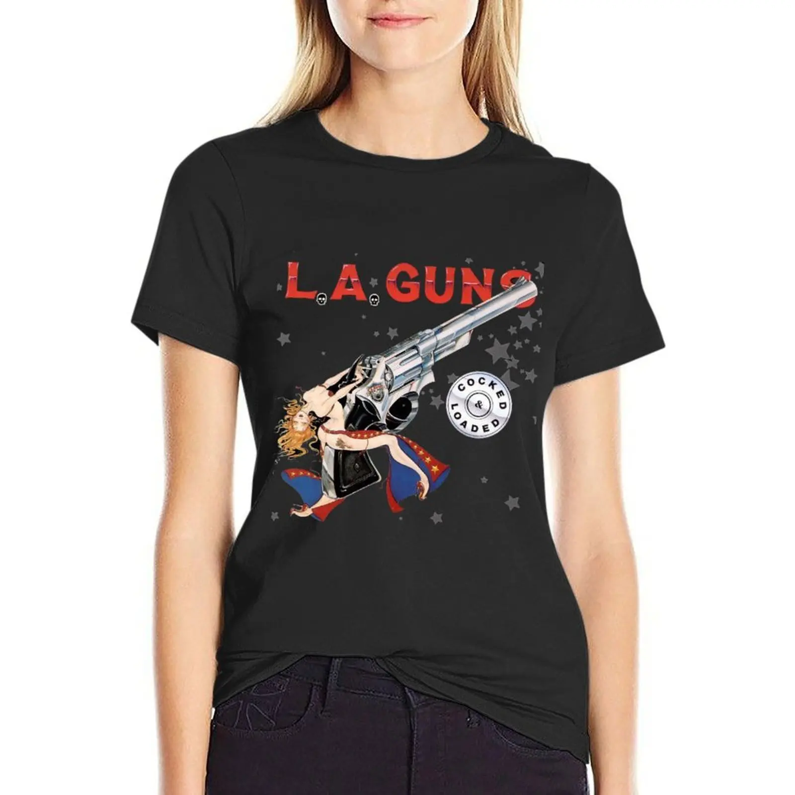 

la guns - best logo favotite T-Shirt shirts graphic tees summer tops korean Women's clothes