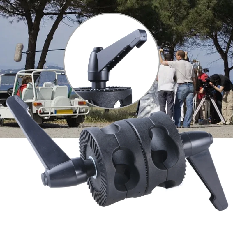 C056 Double Swiveling Grip Head Clamp Casters for Camera Stable Shots D46B