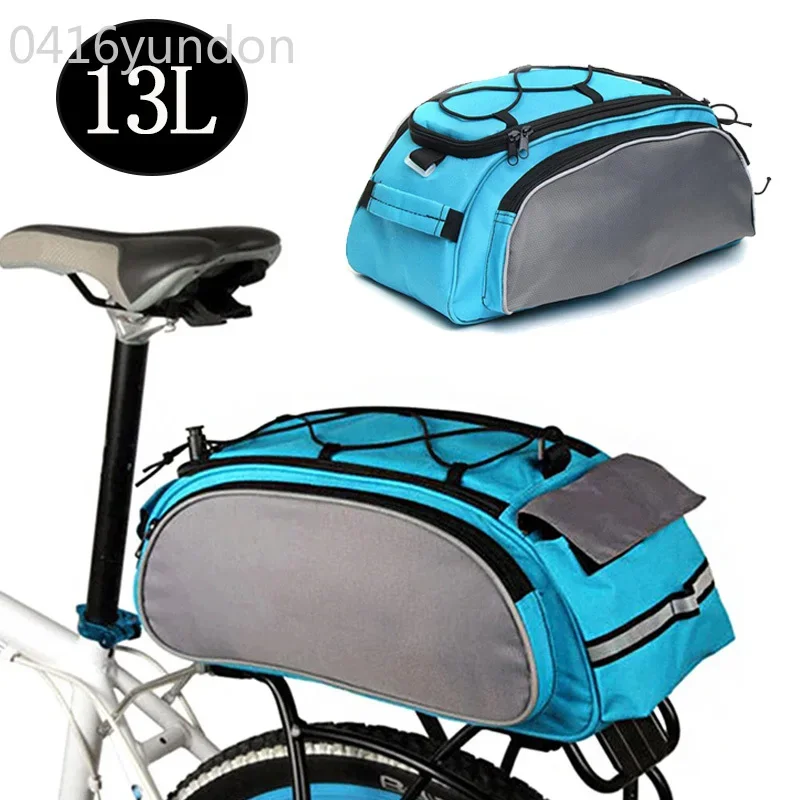 

13L Bicycle Rear Seats Bag Handbag Shoulder Bags Waterproof Cycling Bike Rack Trunk Cargo Mountain Road Bike bag Pannier bags