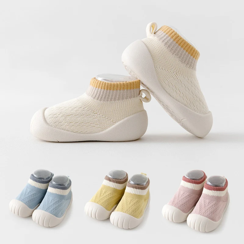 

Anti Slip Cotton Baby Floor Socks For Indoor Shock Absorption And Cooling Prevention Soft Soled Baby Walking Shoes