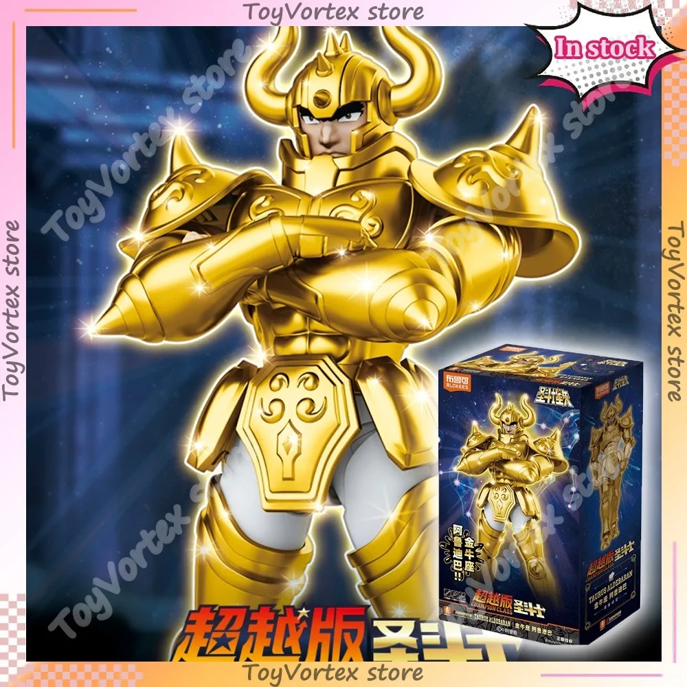 

In Stock Blokees Saint Seiya Taurus Aldebaran Action Figure Champion Class Toy Assembly Model Kit Model Doll Collection Gift