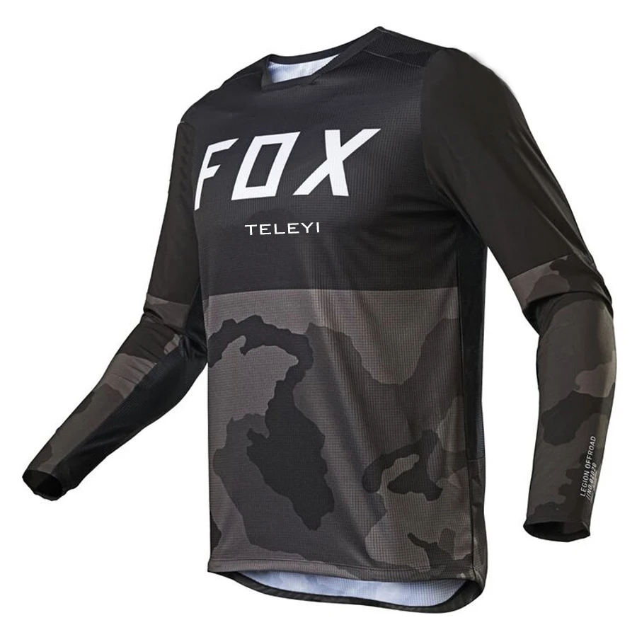 

fox teleyi 2024 Moto Mtb Motocross Jersey Downhill Jersey Mx Bike Shirt Cycling Jersey Maillot Ciclismo Hombre Men Cycling Wear