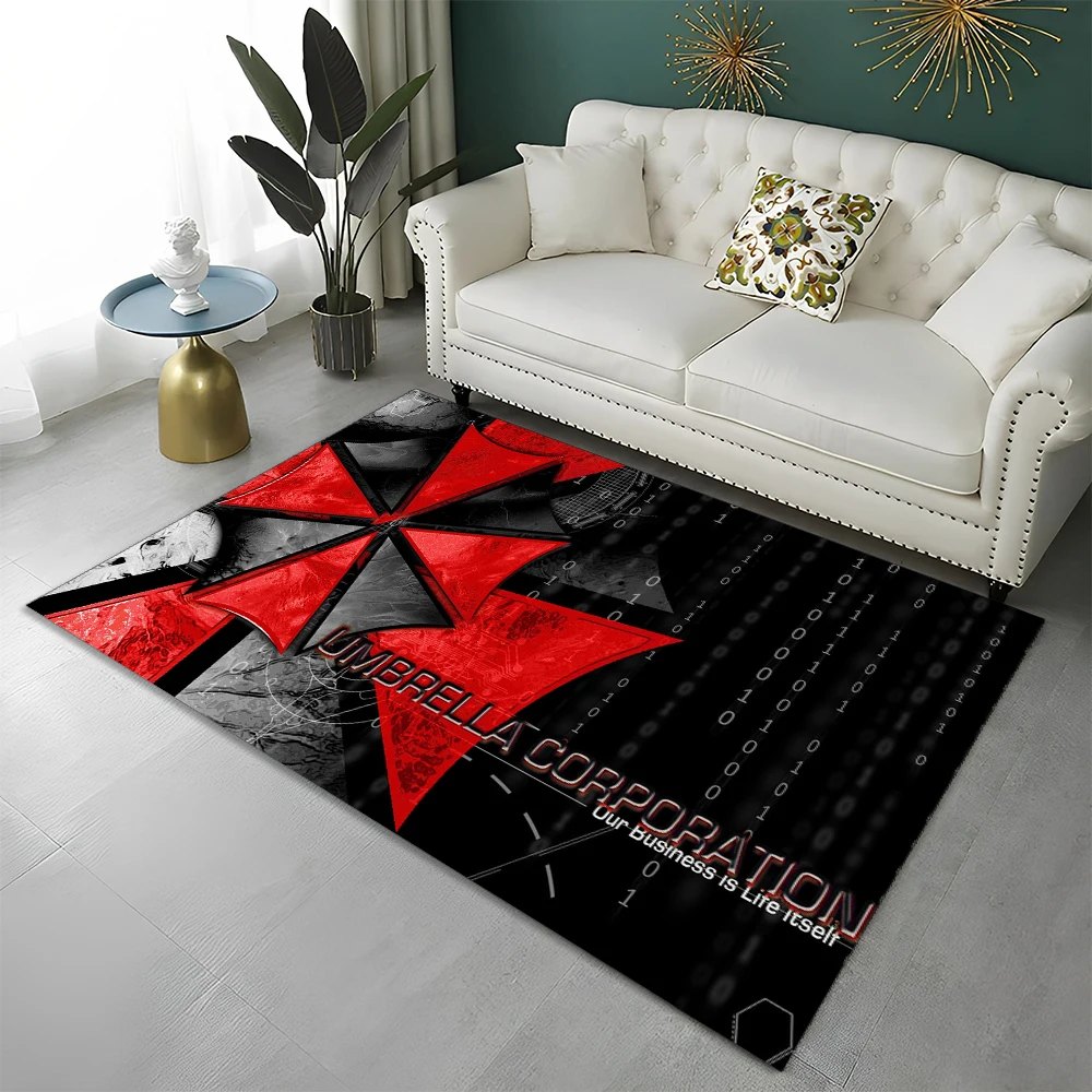 3D R-Resident Evil Gamer Games Carpet Rug for Home Living Room Bedroom Sofa Doormat Decor,kids Play Area Rug Non-slip Floor Mat