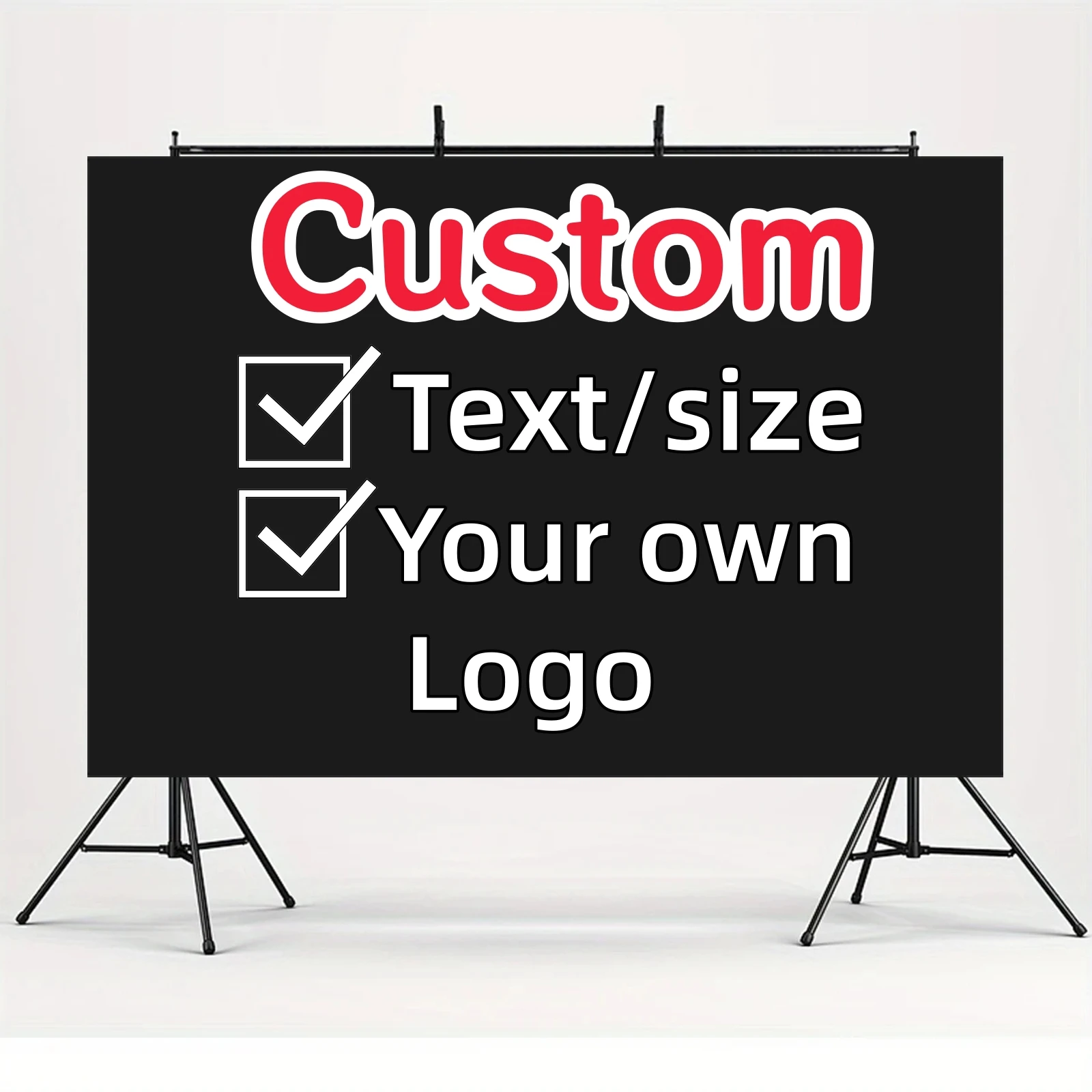 Passen Sie Ihr eigenes Logo, die Textgröße und den Hintergrund für Porträtfotografie an. Hintergrundbanner, Fotorequisiten.