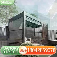 Customized Sustainable 8x8 Louvered Aluminum  Gazebo Motorized Electric for Garden Patio Backyard Pergola