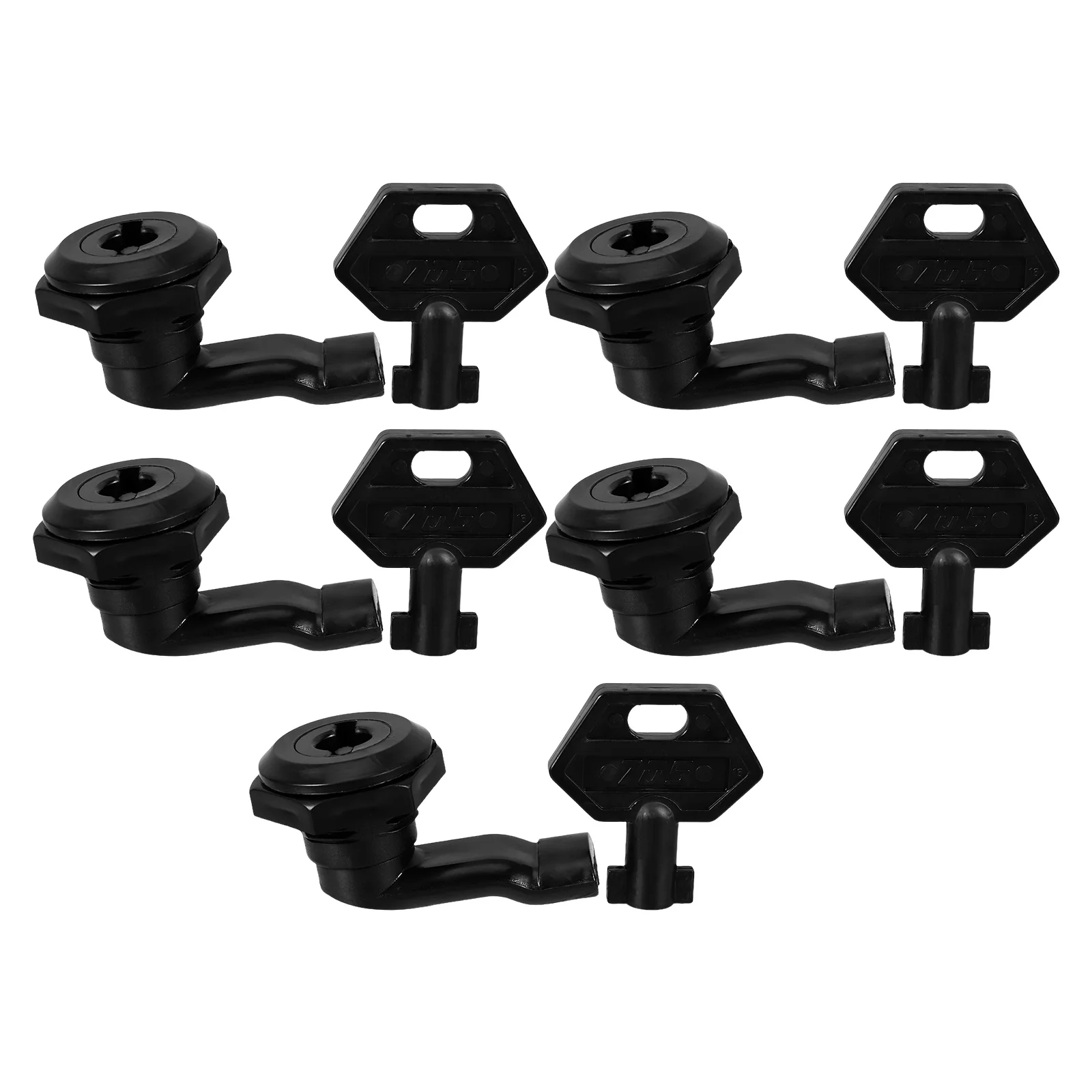 

5Sets Electric Cabinet Lock Black Power Distribution Cabinet Turn Latch for Industrial Commercial Residential Use Safety Secure