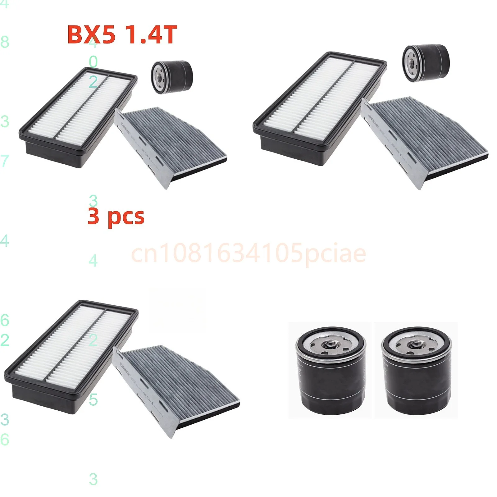 Filtro de Aceite, Filtro de Aire, Filtro de Aire para el Habitáculo para Borgward BX5 1.4T/Auto Partes