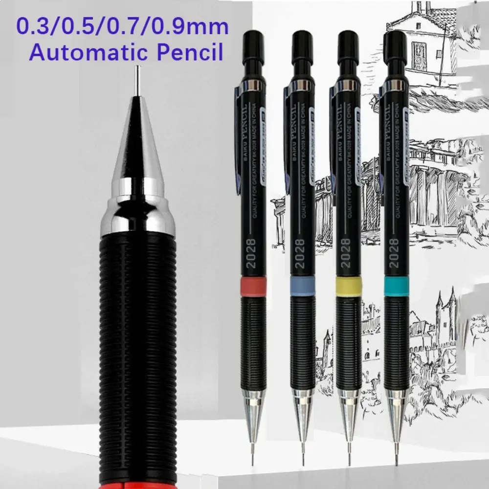 Plastic Mechanical Pencil Low Gravity 0.3/0.5/0.7/0.9mm Movable Pencil Stationery Automatic Pencil Sketch Comics Design