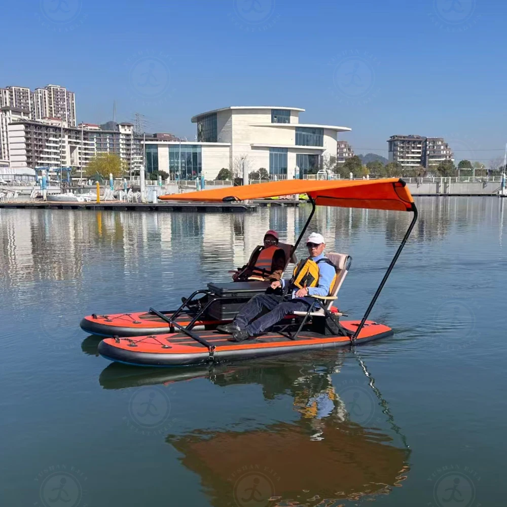 Adult Inflatable Floating Sea Bike Water Bicycle Pedal Boats Water Bike For Sale With Paddle Board