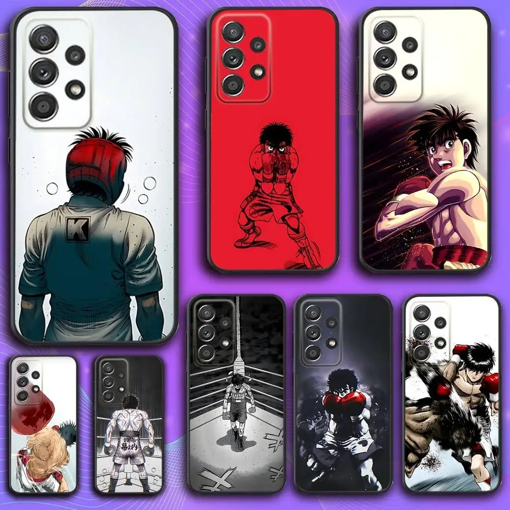 

Boxing H-Hajime no Ippo Phone Case For Samsung S 25,24,23,22,30,21,10,9,Ultra,Plus,Lite,FE,4,5 G Soft Black Case