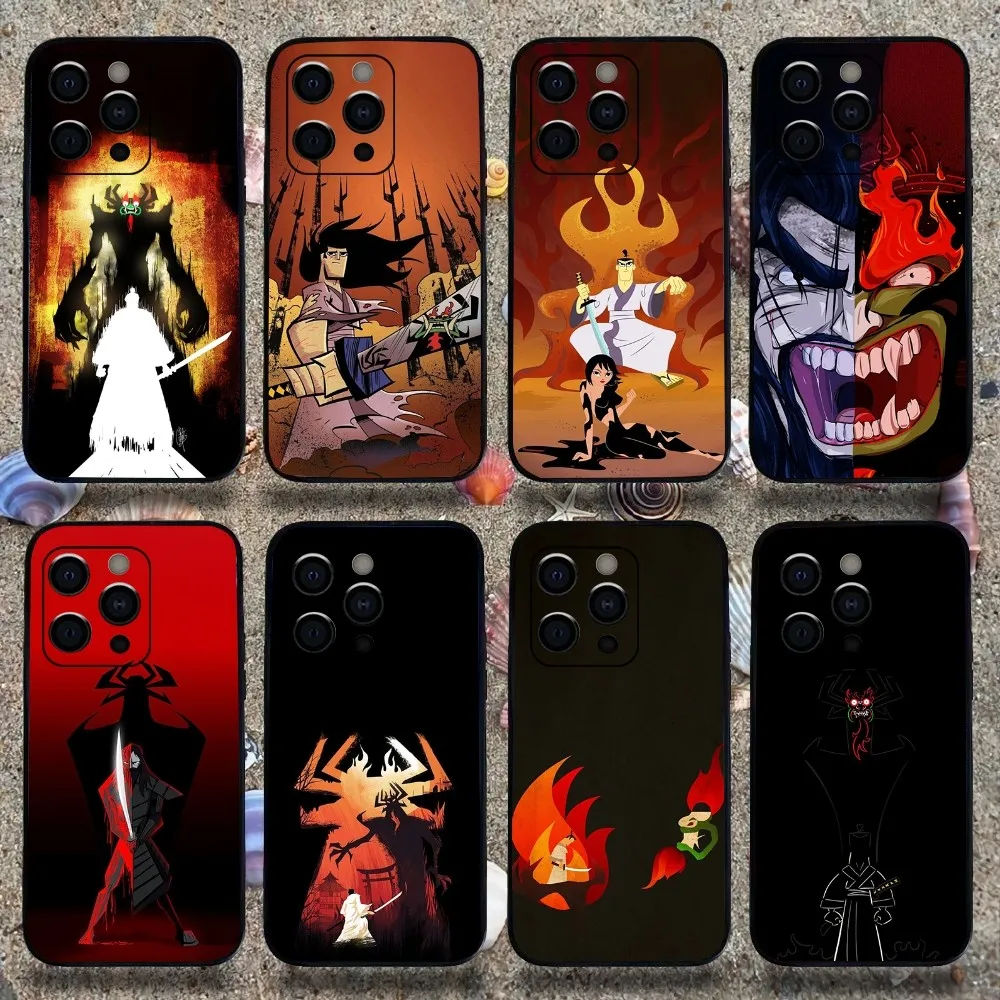 S-Samurai J-Jack Phone Case For Apple iPhone 15,14,13,12,11,Pro,X,XS,Max,XR,Plus,Mini Soft Black Cover