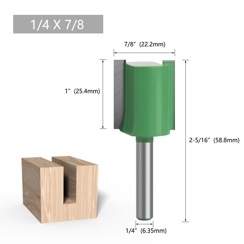 LAVIE Fräser 6mm 1/4 Schaft Hartmetall Gerade für Holznutfräsen für DIY & Professionelle Holzbearbeitung – Detail 21