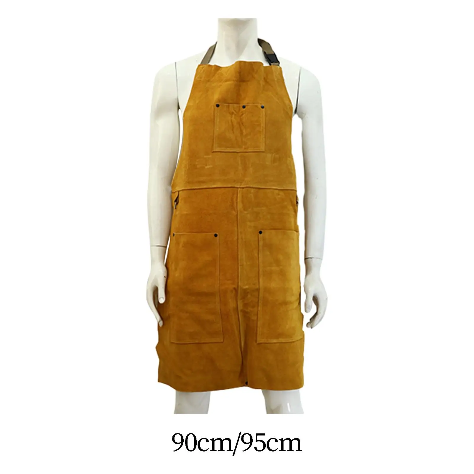 Welding Protective Apron, Welder Clothing, with Tool Pockets Welding Apron Heat Resistant Apron, Welder Coat Clothes