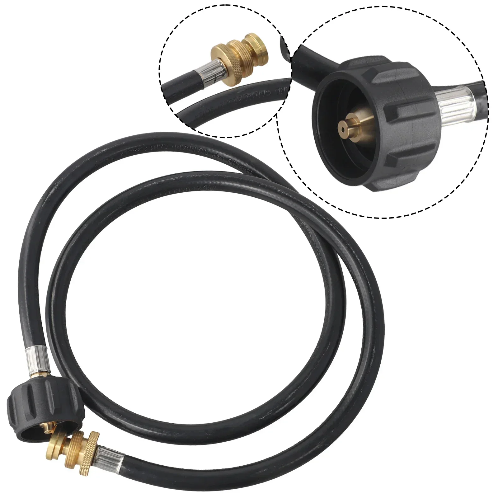 Per feste in cortile Adattatore per tubo di propano da 4 piedi Adattatore per tubo di propano in ottone Adattatore per propano Raccordo per propano in ottone