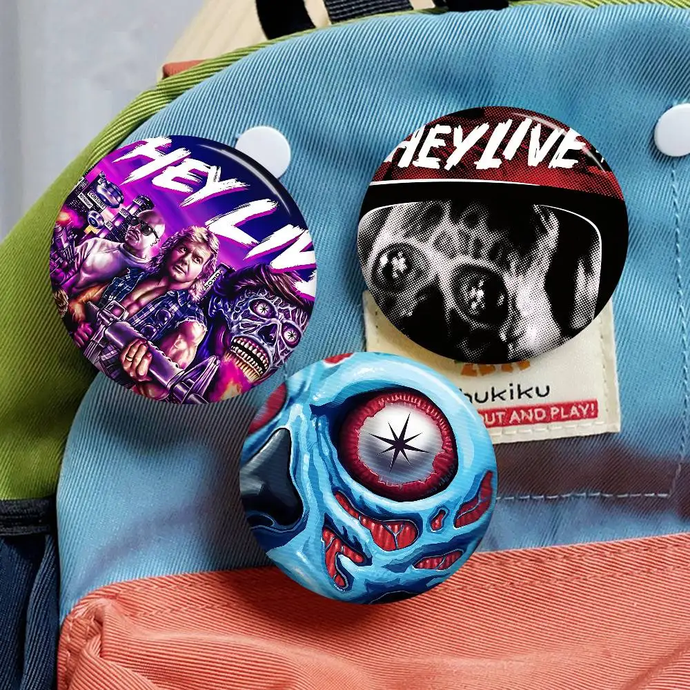 Fight against alien species They Live Movie Tinplate Soft Button Pin Brooch Metal Badge Custom Jewelry Accessories Hat Bag Lapel