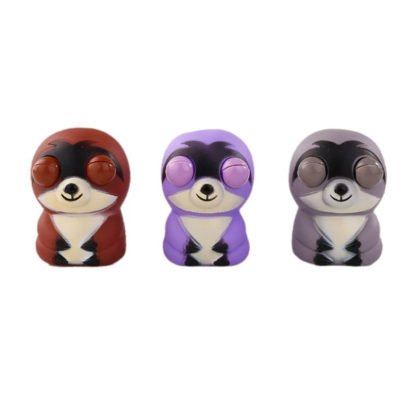 

Cartoon Sloths Fidgets Toy with Popping Eyes Anti-Stress Toy Stress Relief Children New Year Birthday Toy