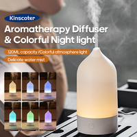 Kinscoter New Aroma Diffuser 120ml Portable SilentAir Humidifier Colorful Night Light Essential Oil Diffuser for Room Hote Home