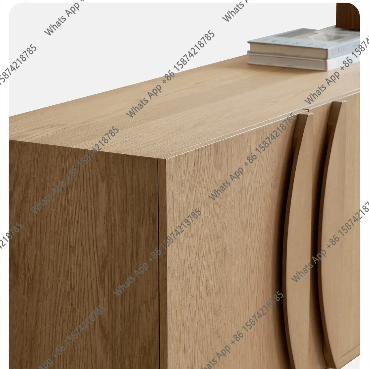 

T Side Cabinet Log Style Designer Living Room Solid Wood Storage Against The Wall, Side Storage Cabinet