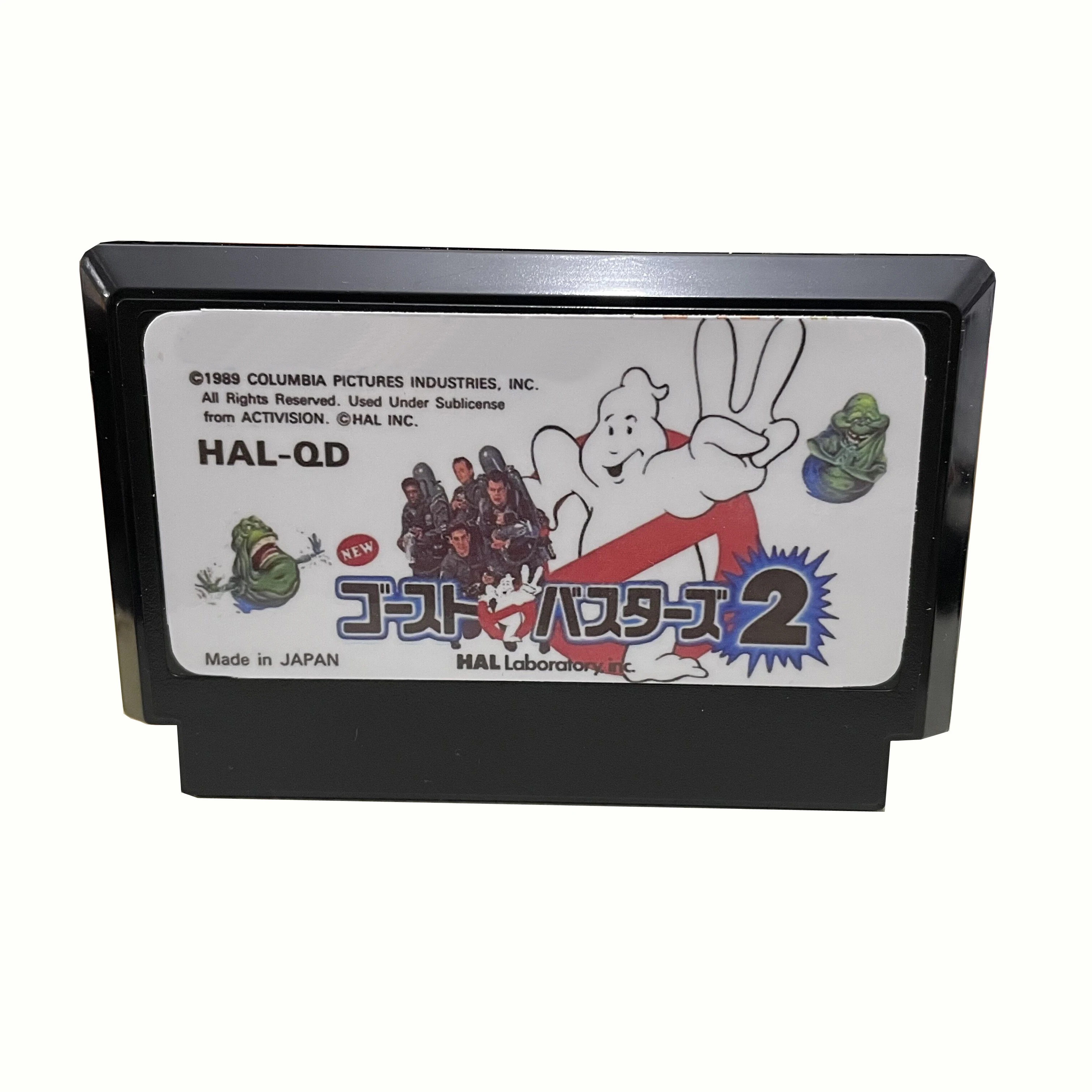 ใหม่ ghostbus II 60 Pins ตลับเกมเวอร์ชั่นภาษาอังกฤษเปลือกสีดำสำหรับคอนโซลเกม60PIN 8บิต