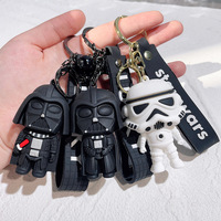 Disney Movie Star Wars Keychain Darth Vader Imperial Stormtrooper Doll Keyrings Key Holder For Fans Gifts Deadpool Toy Pendent