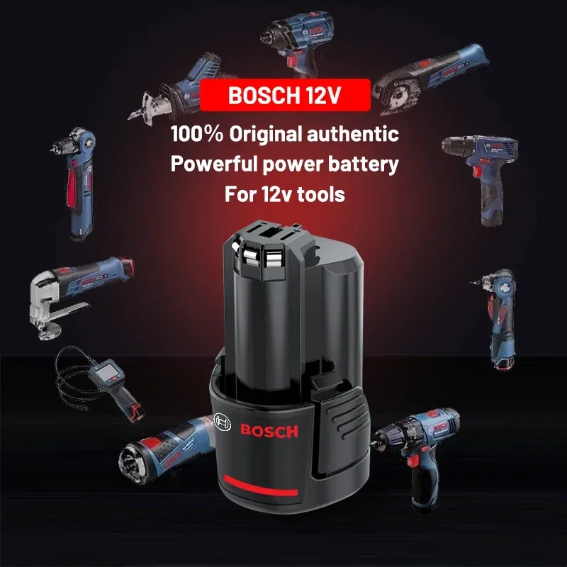 100% Original Bosch 12V Battery, 3000mAh BAT411 Lithium Ion Rechargeable Battery BAT411A BAT412 BAT412A BAT413 Battery Charger