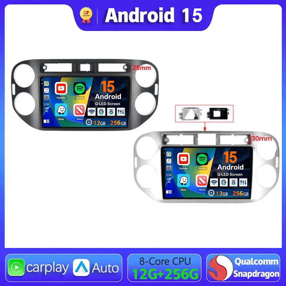 

Android 15 For VW Volkswagen Tiguan 1 NF 2006 - 2016 Stereo Head Unit Auto Radio Multimedia Player GPS Navigation No 2din DVD