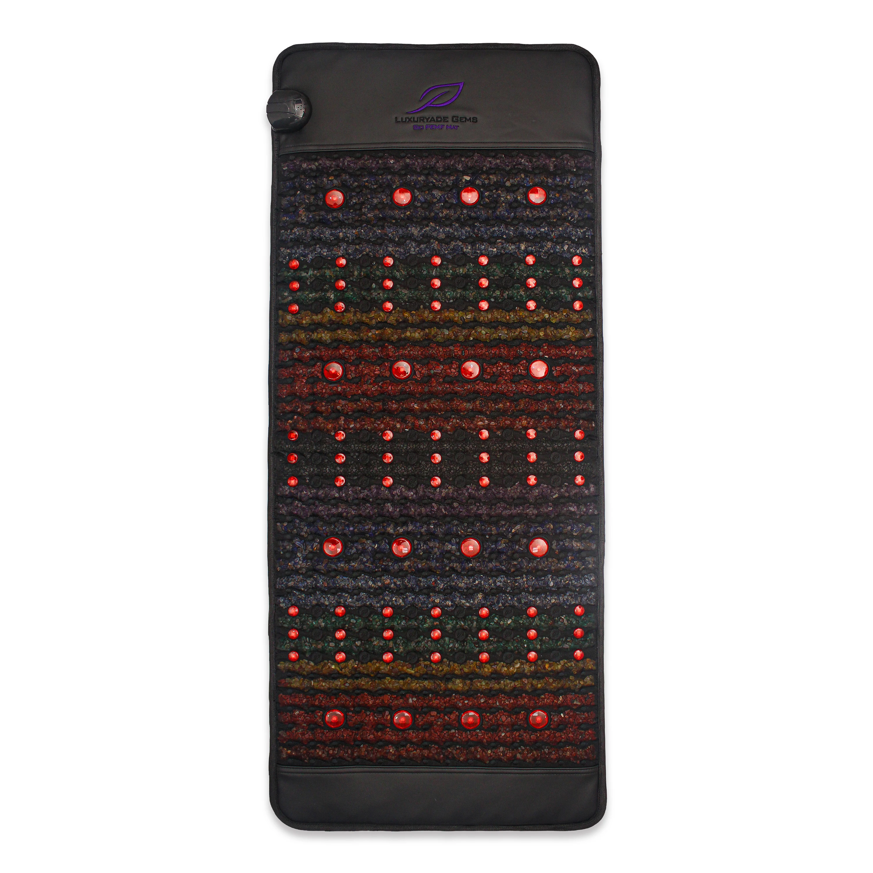 

Luxuryade B128 Amethyst Heating Pemf Mat Chakra Rainbow Bio Infrared Red Light Therapy PEMF Massage Body Home Back Mattress