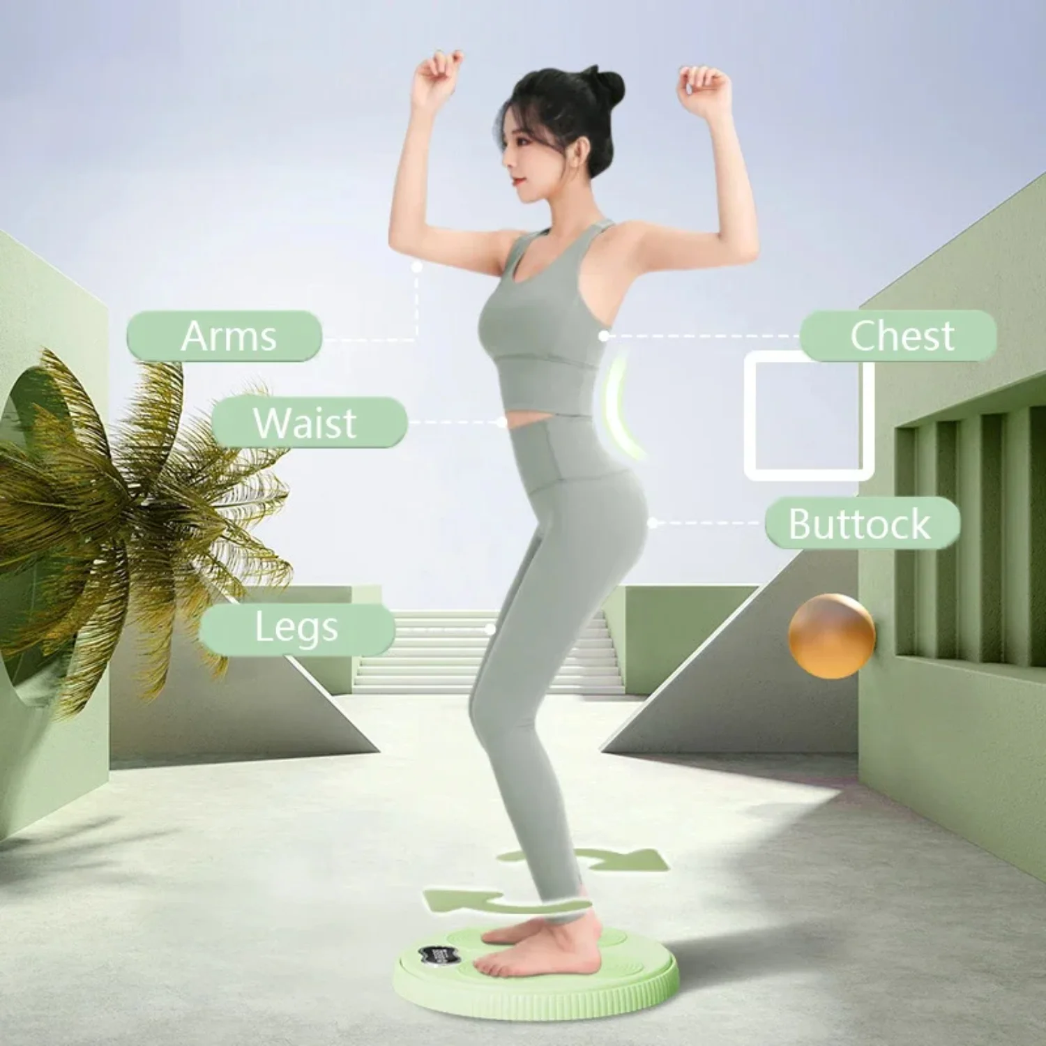 Conteo de cintura giratoria, tablero de disco, culturismo, Fitness, placa de entrenamiento delgada, torcedor de Abdomen, equipo para mujeres, ejercicios de cintura y cintura