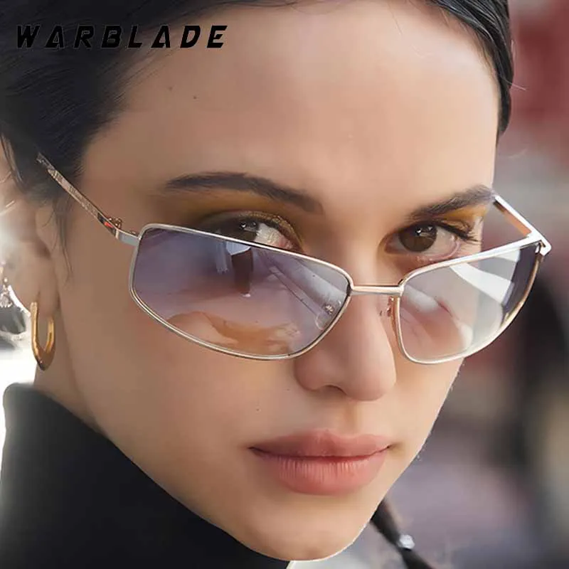 

Punk Popular Luxury Rectangle Metal Small Frame Women Sunglasses Luxury Design Men Sunglass Outdoor Travel Female Eyewear UV400