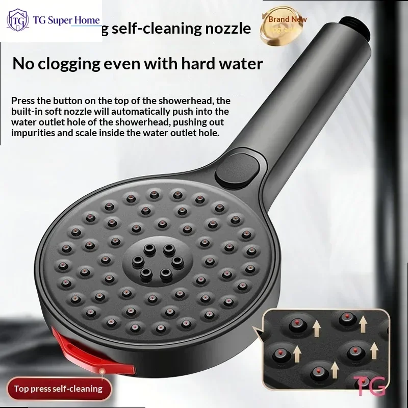 Wholesale High Pressure Handheld Shower Head, Anti-Clog Boosting Rain Shower for Bathroom