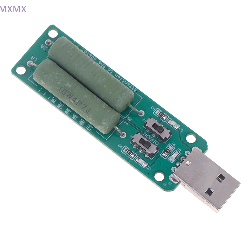5V 1A/2A/3A Battery Capacity Voltage Discharge Resistance Tester USB Resistor DC Electronic Load 2 Switch Adjustable Current