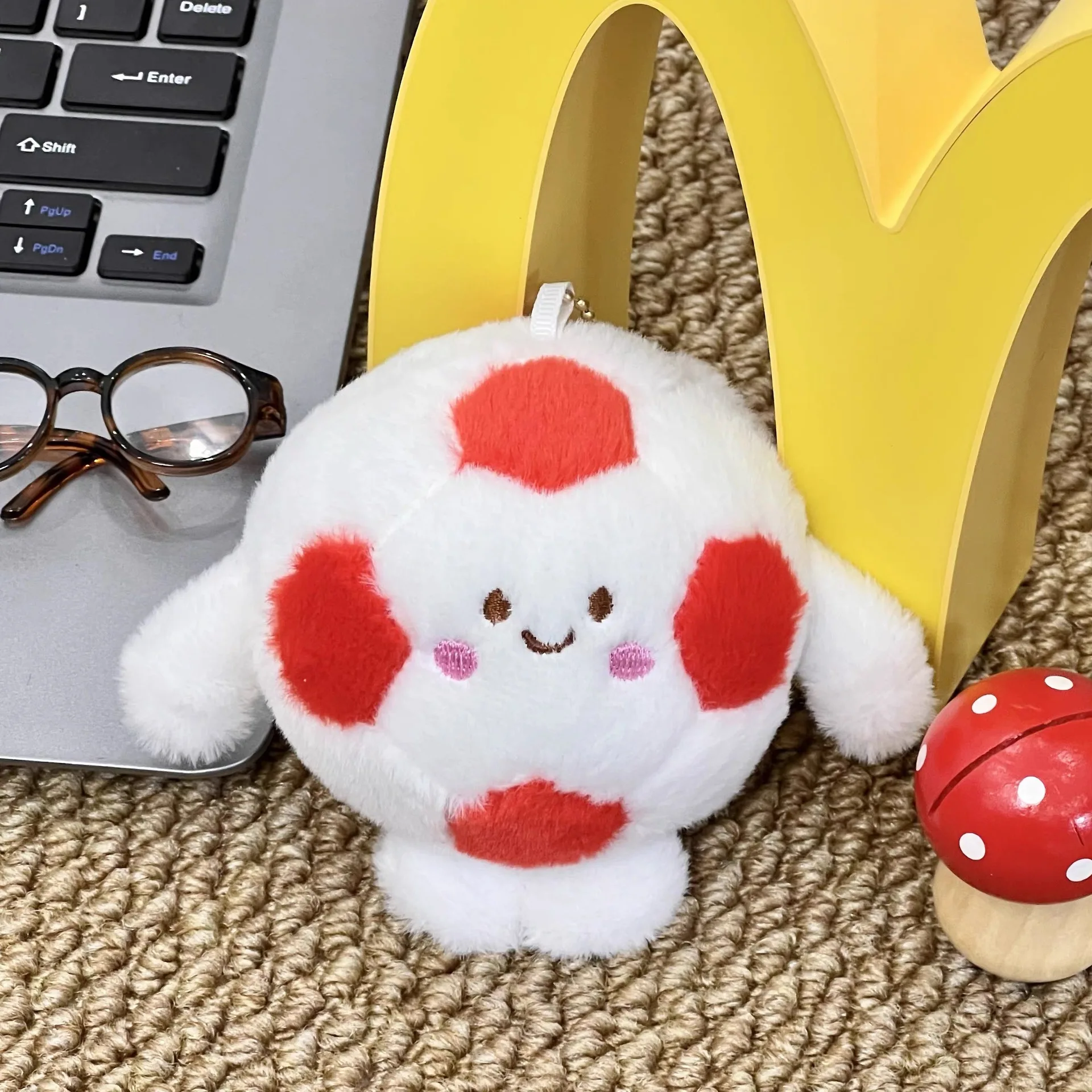 

Cute Sports Ball Plush Keychain Kawaii Soccer Basketball Baseball Tennis Golf Stuffed Doll Plushie Bag Charm for Sports Lovers