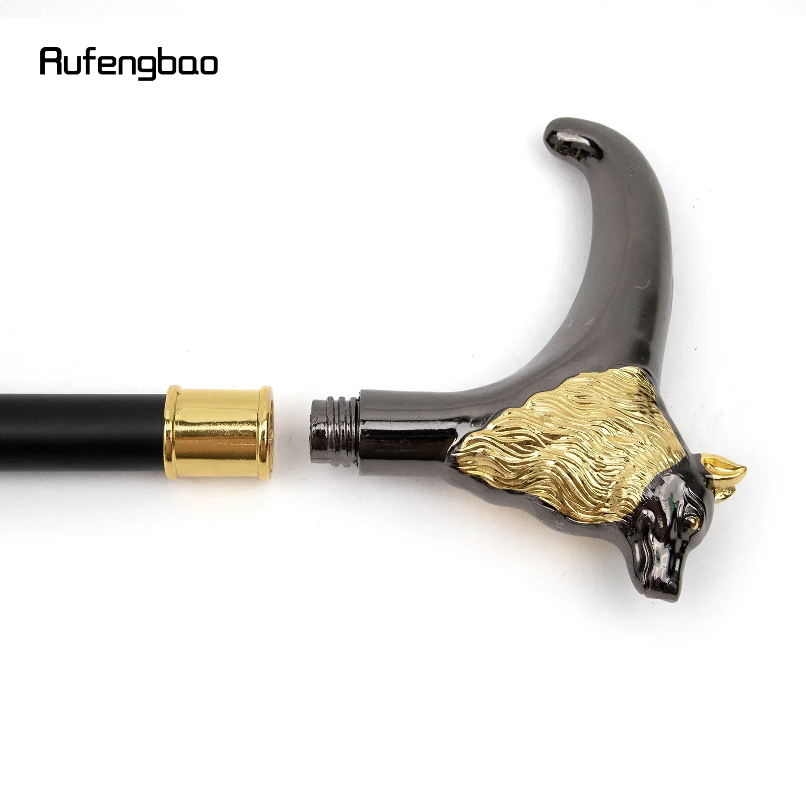 Золотая, черная роскошная модная трость с изображением лисы и животных, декоративная винтажная декоративная палка для косплея, стимпанка и повседневного использования
