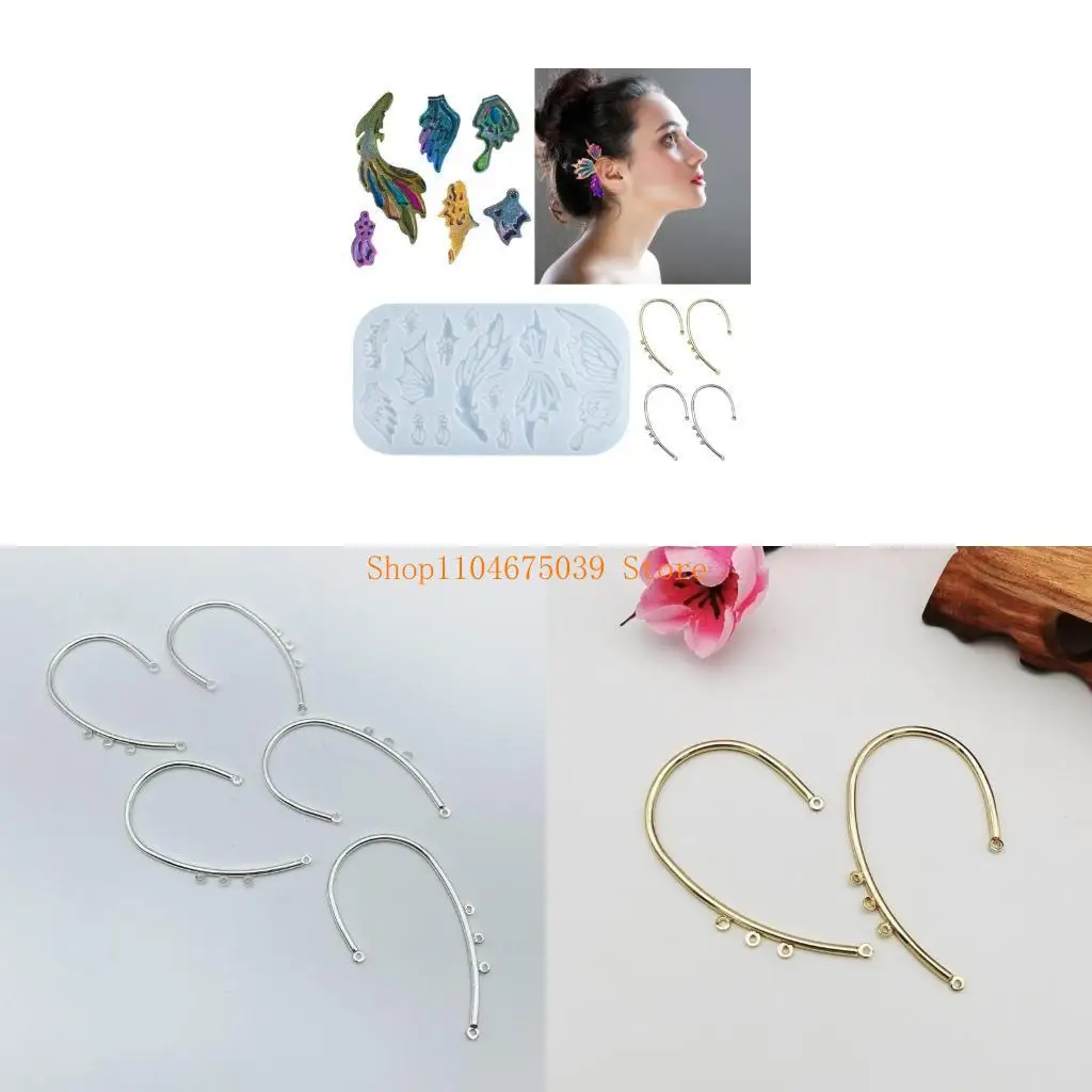 

5asd Butterflies Wing Combination Earring Mold Epoxy Ornament Mold Resin Pendant Mold