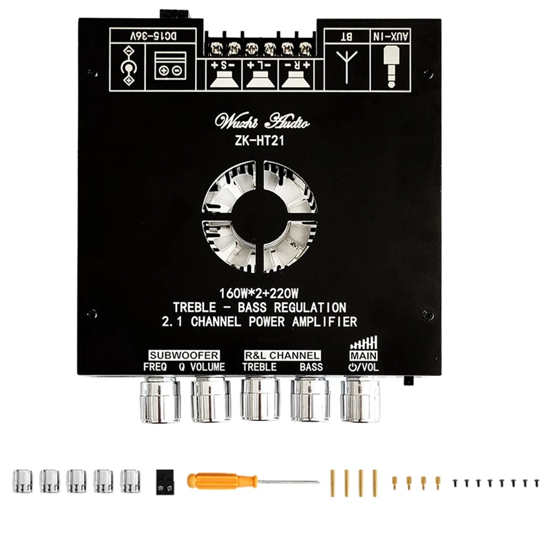 

TDA7498E Bluetooth Amplifier Board 160Wx2+220W Subwoofer 2.1 Channel Audio Receiver Amplifier Module For DIY Speakers