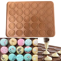 30 Holes Silicone Mat Pad Non-Stick Macaron Silicone Mat Sheet For Oven Biscuit Cookies Cake Mats Bakeware Pastry Baking Tools