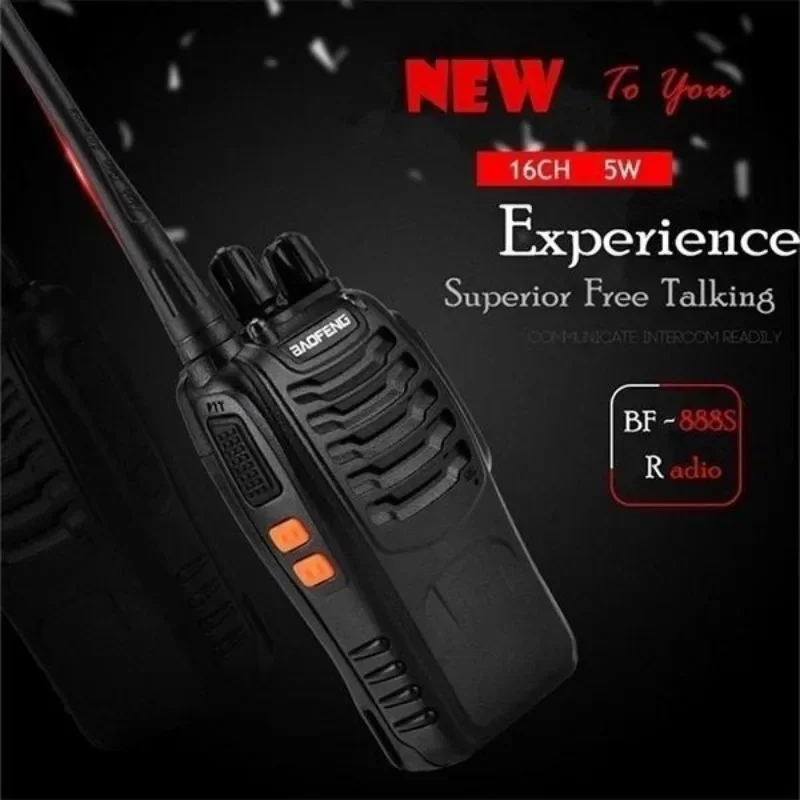 1/2PCS Range Wireless Walkie-Talkie Talkie UHF 400-470MHz 5W Handheld Two-way Ham Radio (BF888)