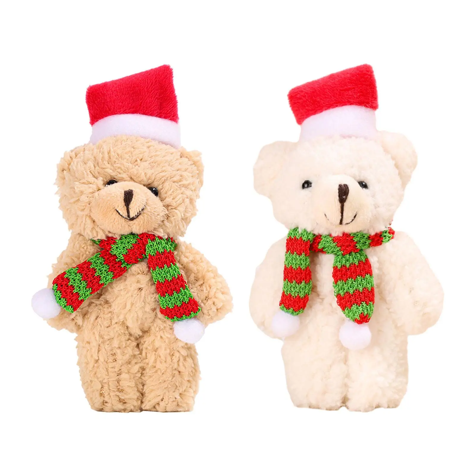 Stuffed Animal Ornament Collecting Play Cute Plush Bear Christmas Toy for