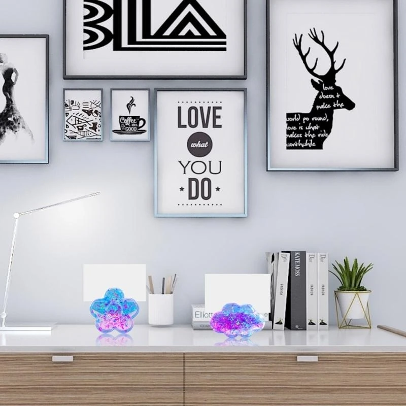 N5KE Love Note Card Holder Mold Label Clip Silicone Mold Office Desktop Ornament