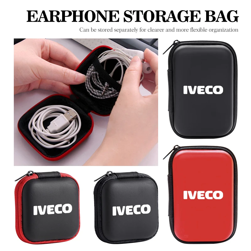 Caja Protectora para Auriculares IVECO, Bolsa de Almacenamiento para Auriculares EVA, Bolsa Organizadora de Cables de Datos, para Daily Van, Chassis Cab, e-Daily, Eurocargo 4x4