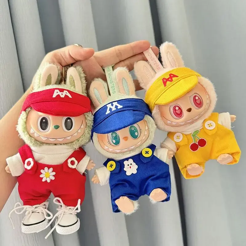 

Mini Plush Doll'S Clothes Outfit Accessories For Korea Kpop Exo Labubu V1 V2 Idol sitting party dopamine overalls Clothing Gift