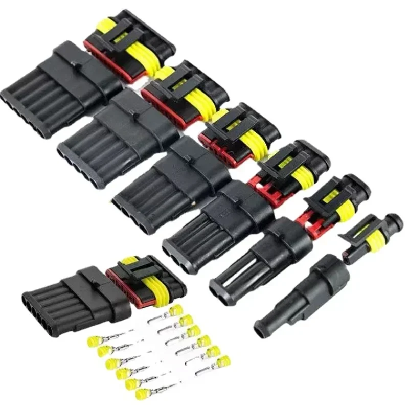 

1 Set 1P 2P 3P 4P 5P 6Pins Way AMP 1.5 Super seal Waterproof Electrical automotive Wire Connector Plug for car Motorcycle